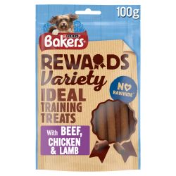 Bakers Rewards Variety Training Treats Chicken, Beef & Lamb