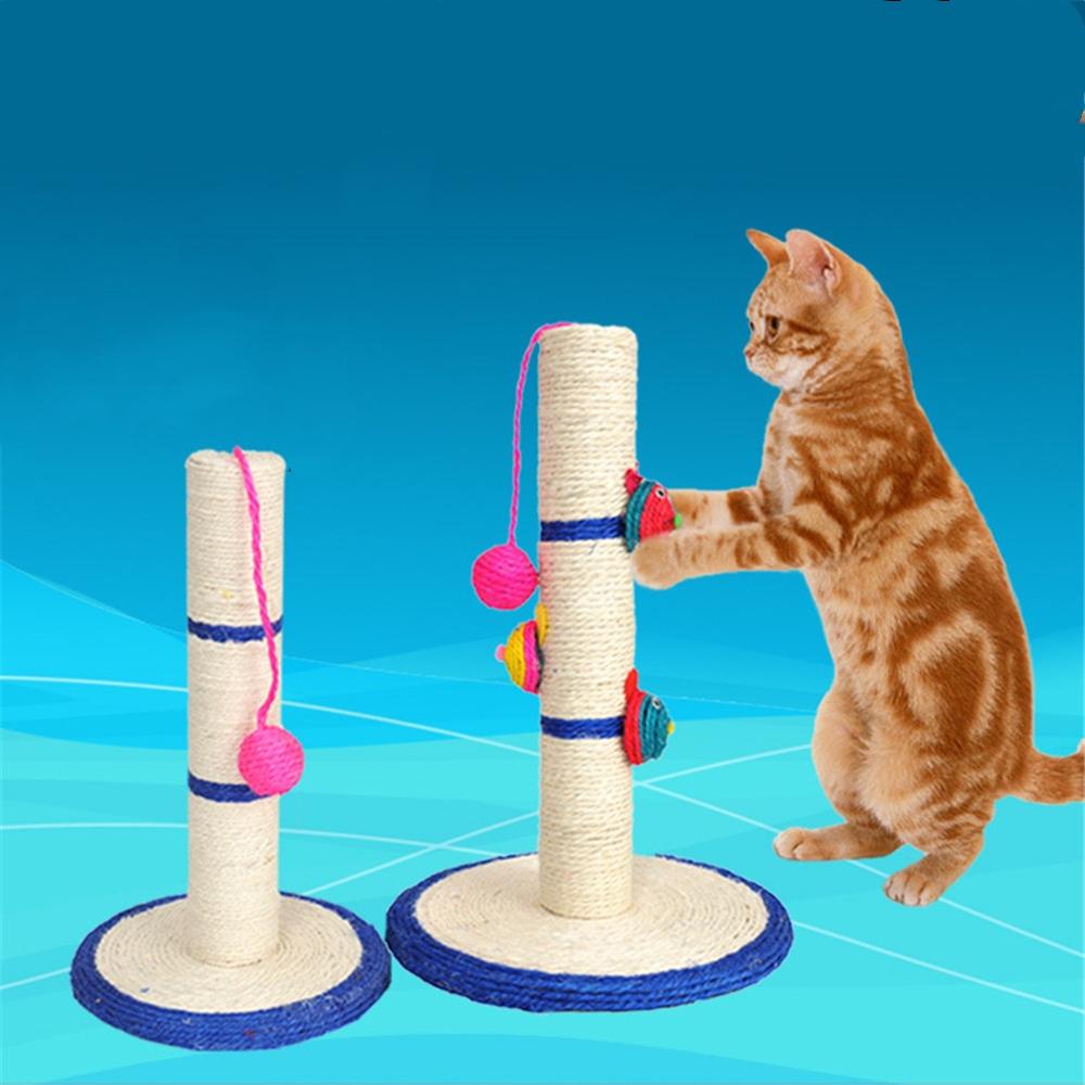 Sisal Cat Scratching Post with Weighted Round Base, Two Sizes