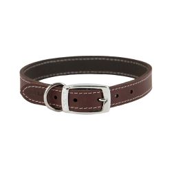Ancol Heritage Leather Collar Oxblood