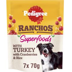 Pedigree Ranchos Superfood Turkey Dog Treat with Cranberries & Rice
