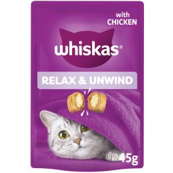 Whiskas Relax & Unwind Adult Cat Treats with Chicken