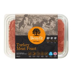 Benyfit Natural 80 10 10 Turkey Meat Feast Raw Dog Food