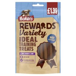 Bakers Rewards Mixed Variety Training Treats Pmp£1.39