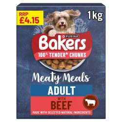 Bakers Adult Dog Meaty Meals Beef Pmp£4.15