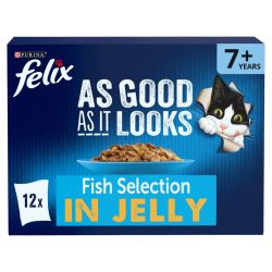 Felix as Good as It Looks Senior 7+ Fish in Jelly 12pk