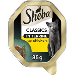 Sheba Classics Adult Cat Food with Chicken in Terrine Tray