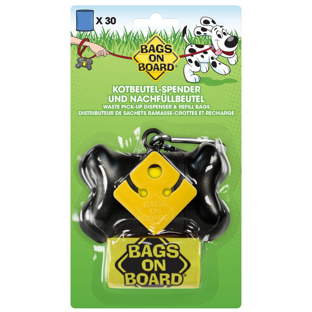 Bags on Board Bone Dispenser Black +30 Bags