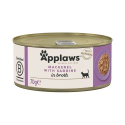 Applaws Natural Wet Cat Food, Mackerel with Sardine in Broth