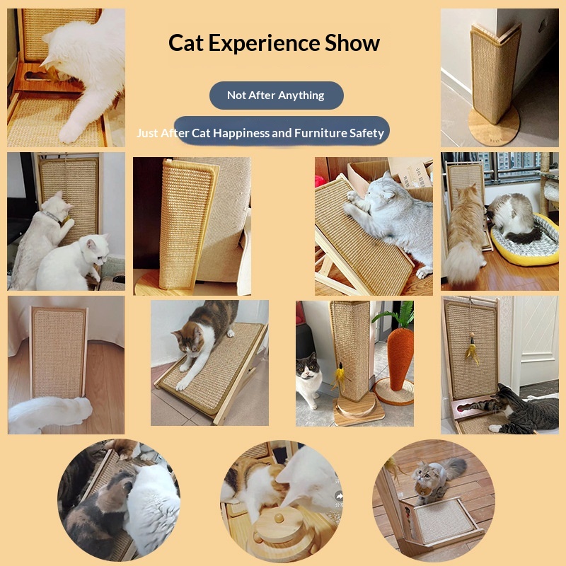 Low-Shed Sisal Cat Scratching Post and Board with Replacement Pads
