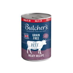 Butcher's Beef & Liver Chunks in Jelly Dog Food Can Pm£1.30