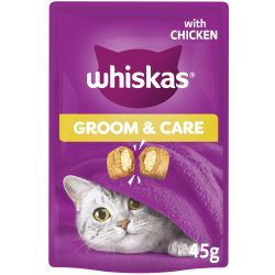 Whiskas Groom & Care Adult Cat Treats with Chicken