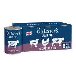 Butcher's Recipes in Jelly Dog Food Cans