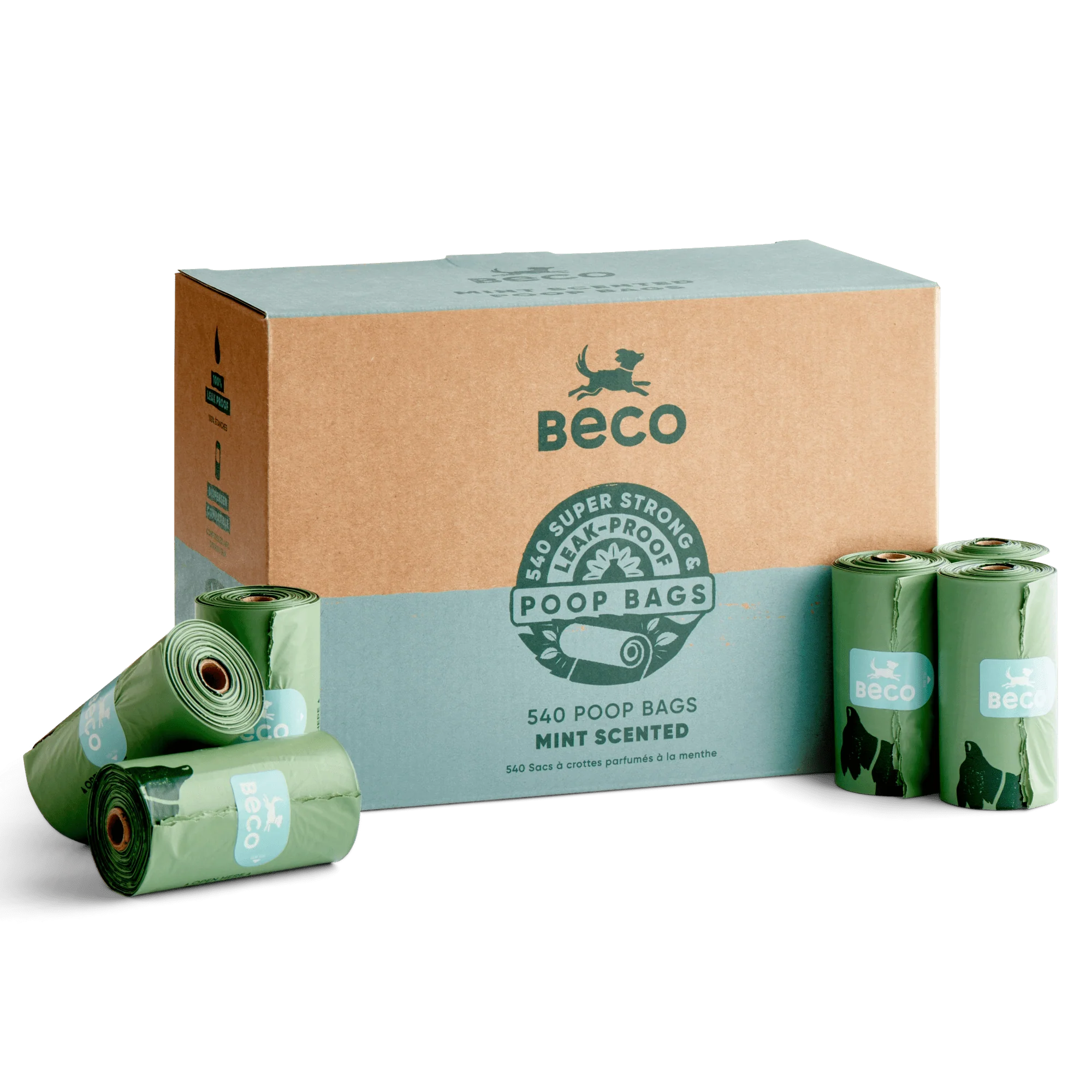 Beco Unscented Strong Poop Bags with Handles