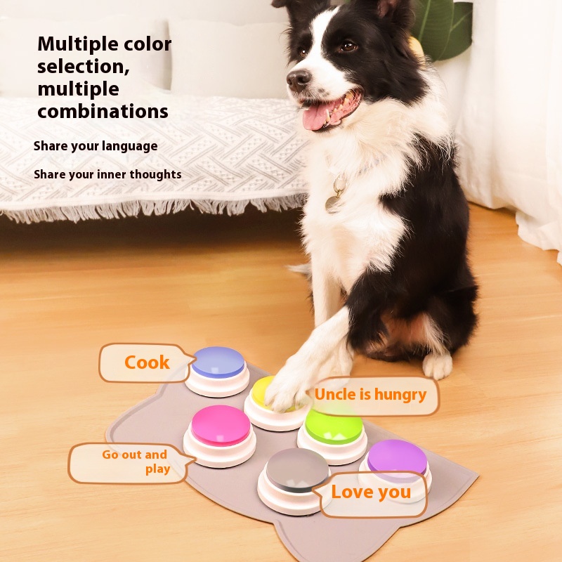 Recordable Pet Communication Buttons with Mat