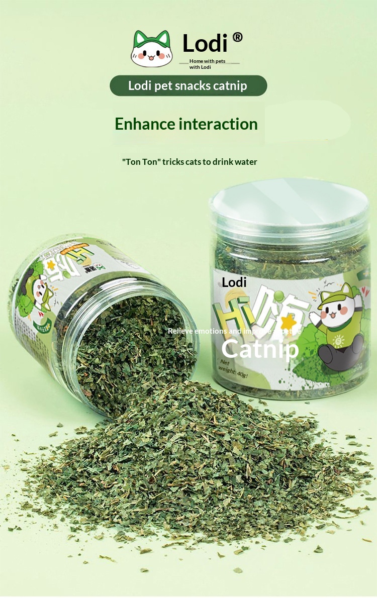 Dried Catnip & Cat Grass Leaf Treats