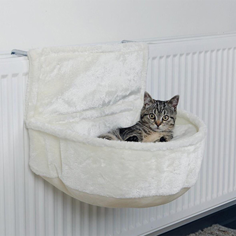 Plush Radiator Cat Hammock Bed