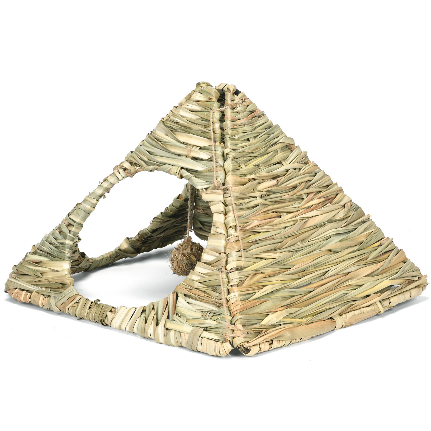 Woven Grass Triangle Hut for Rabbits & Guinea Pigs