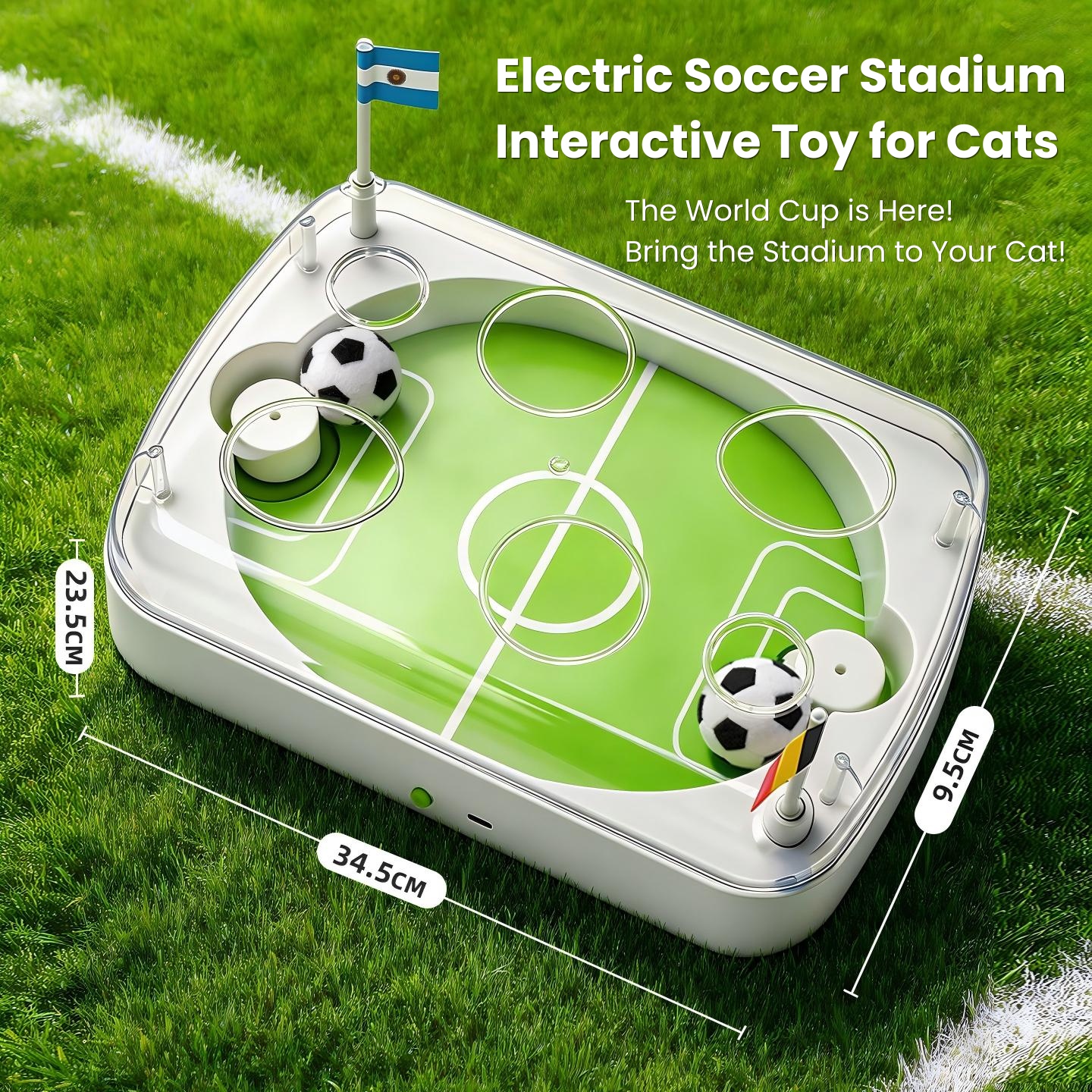 Electric Soccer Stadium Interactive Cat Toy
