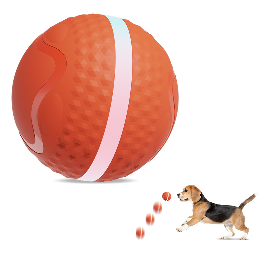 Self-Rolling Interactive Dog Ball