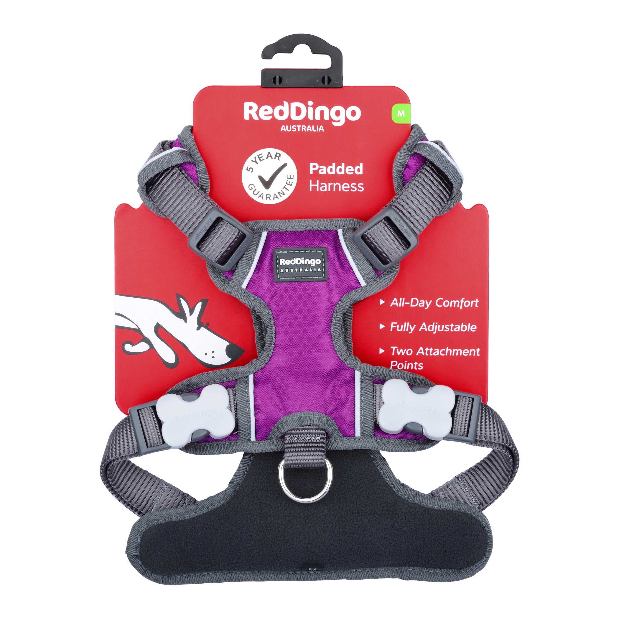 Dog Padded Harness Purple