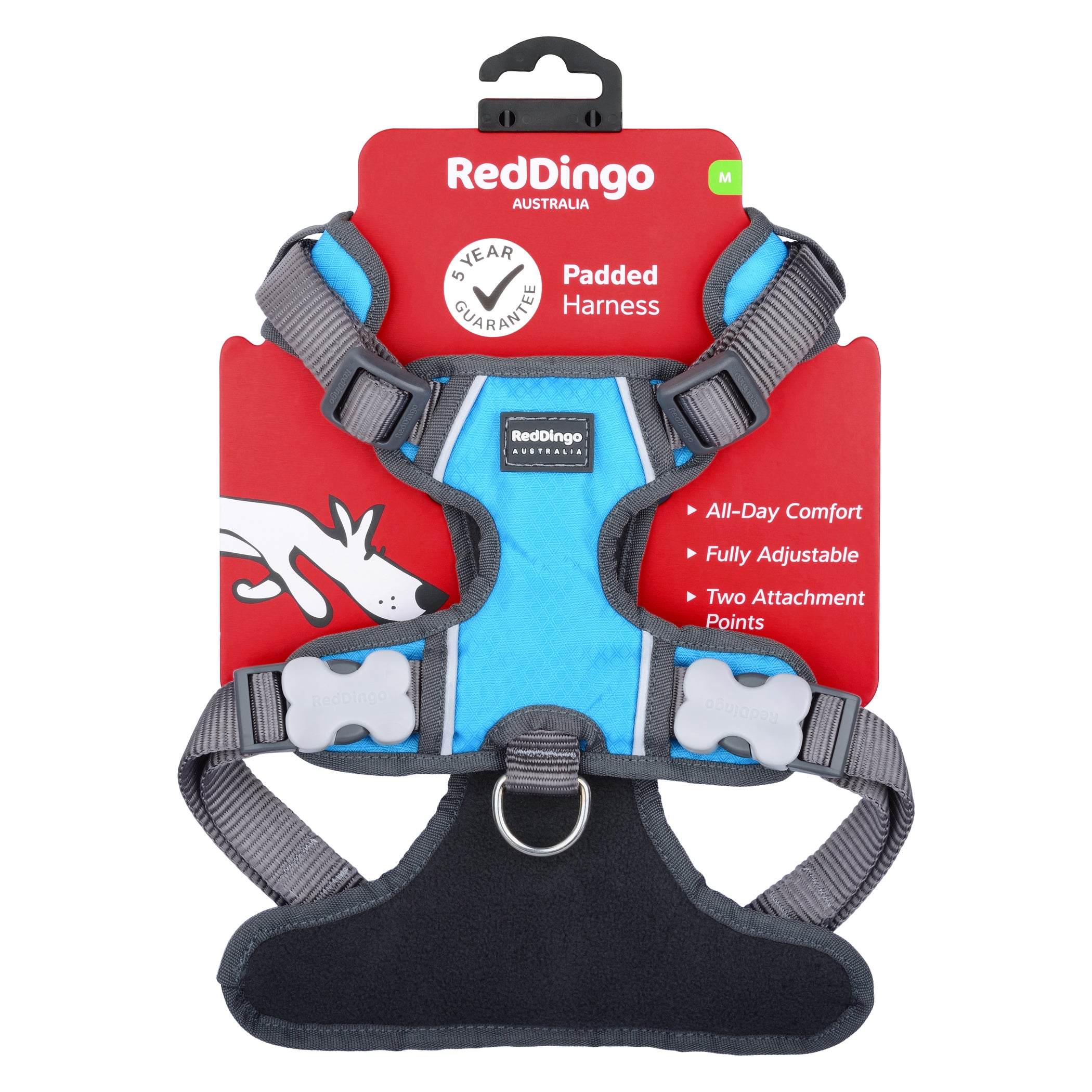 Dog Padded Harness Turquoise