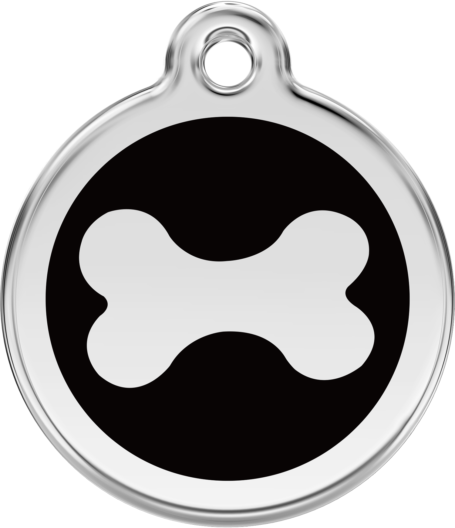 Red Dingo Enamel Bone ID Tag