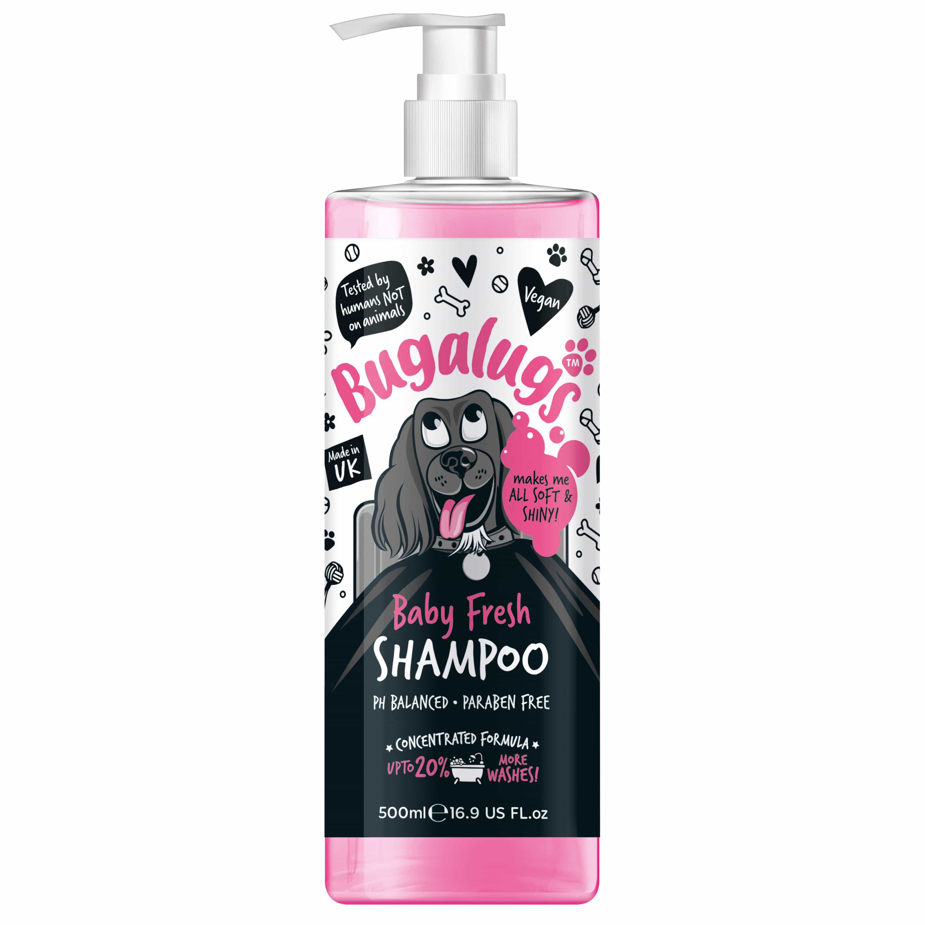 Bugalugs Baby Fresh Dog Shampoo 500ml – UK Made Vegan