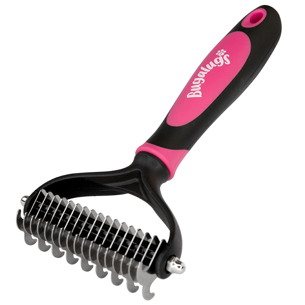 Bugalugs Double-Sided Dematting Rake for Dogs & Cats