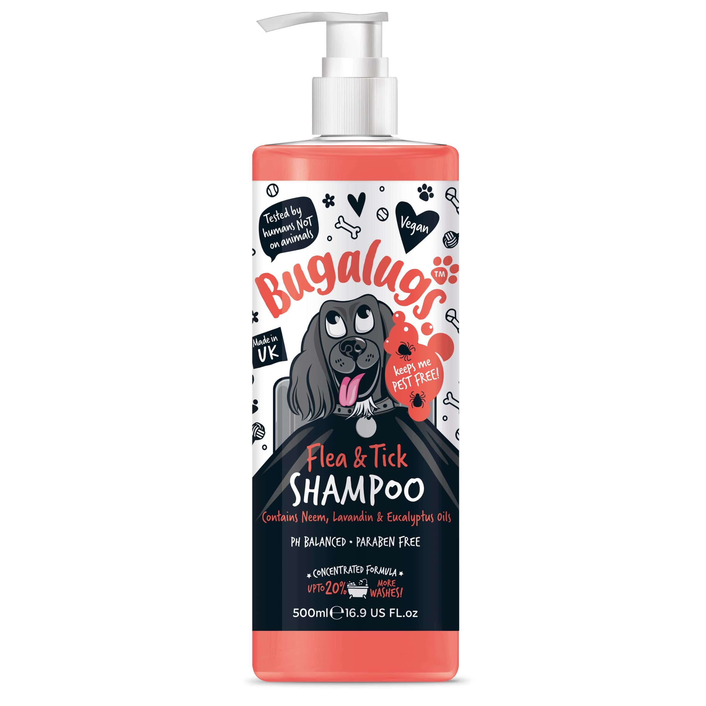Bugalugs Flea & Tick Shampoo 500ml – Vegan Formula