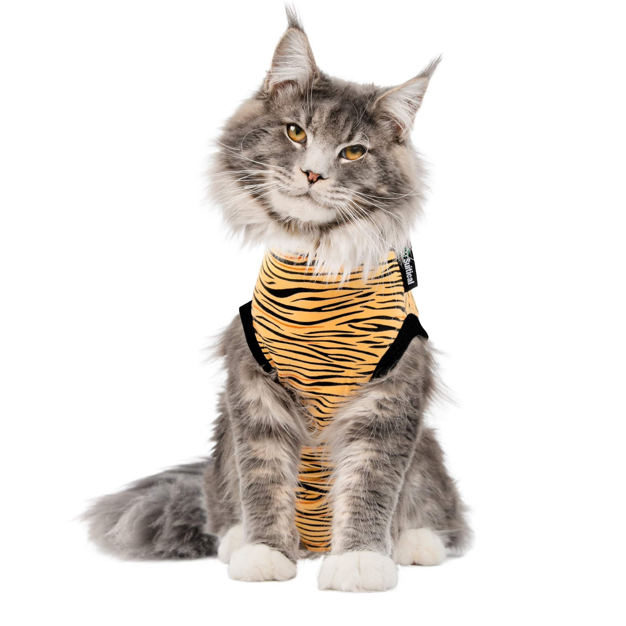 Suitical Tiger Cat Recovery Suit — Post-Op & Wound Protection