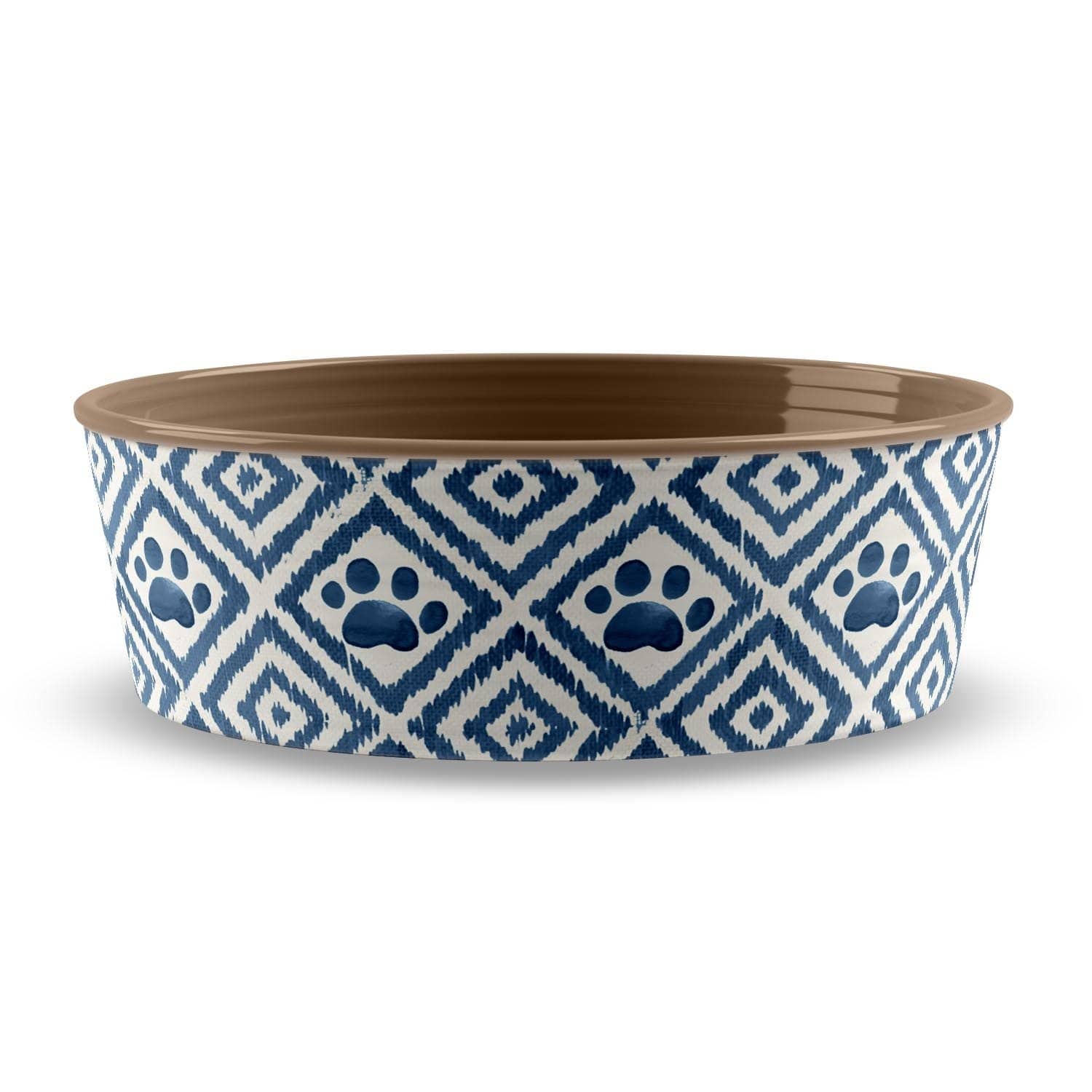 Tarhong Paw Ikat Small Melamine Dog Bowl