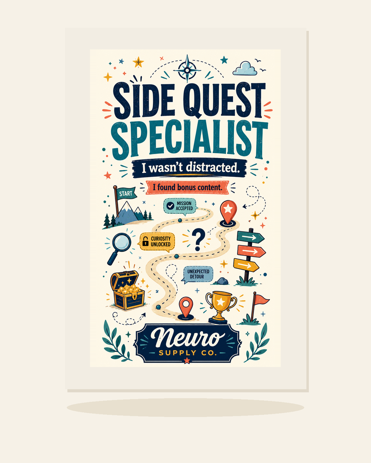 Side Quest Specialist — Art Print — 12 x 18 matte print