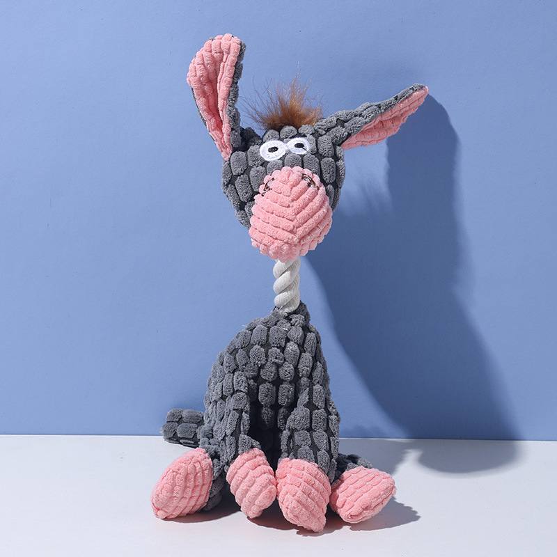 Donkey Plush Squeaky Dog Toy