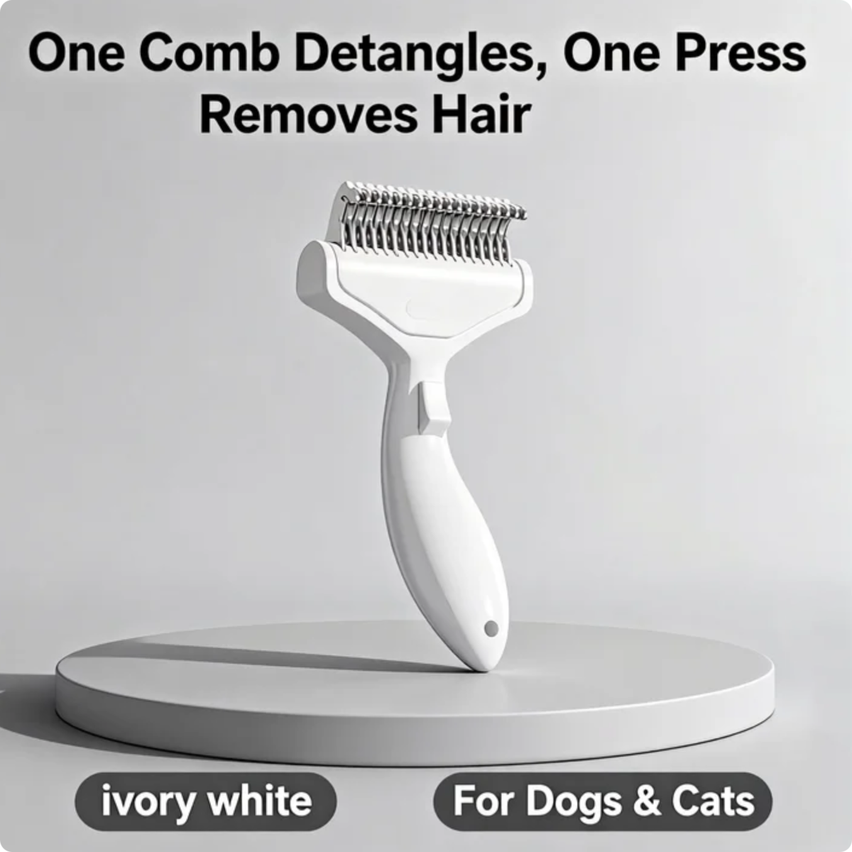 Self-Cleaning Deshedding Comb