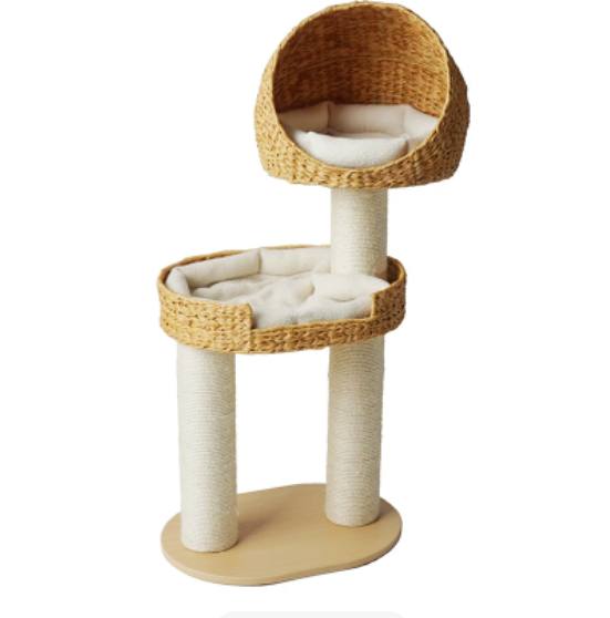 Woven Cat Tree With Bed And Scratcher
