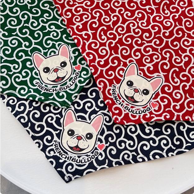 Lace Trim Triangle Pet Scarf