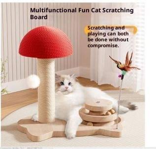 Red Mushroom Cat Scratching Post