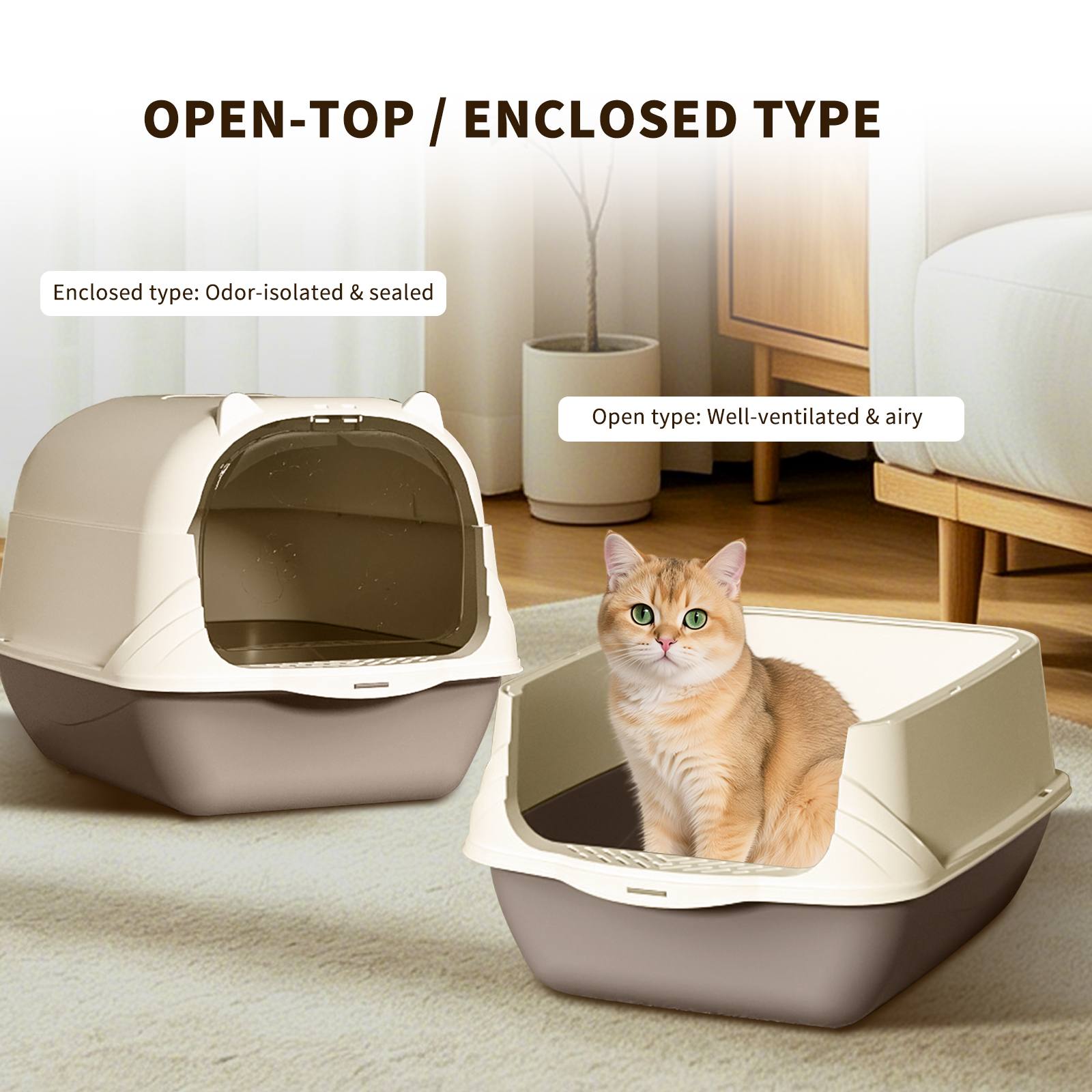Portable Self-Cleaning Cat Litter Box