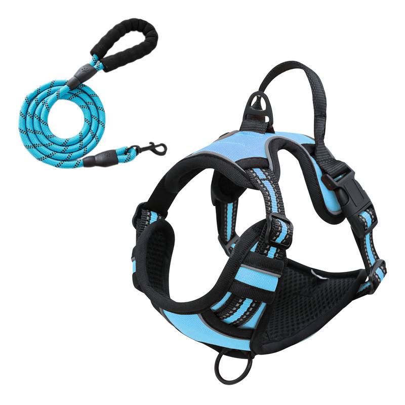 Reflective Breathable Dog Vest Harness Lead