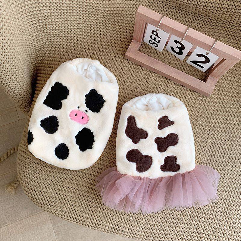 Cow Print Padded Dog Coat Vest