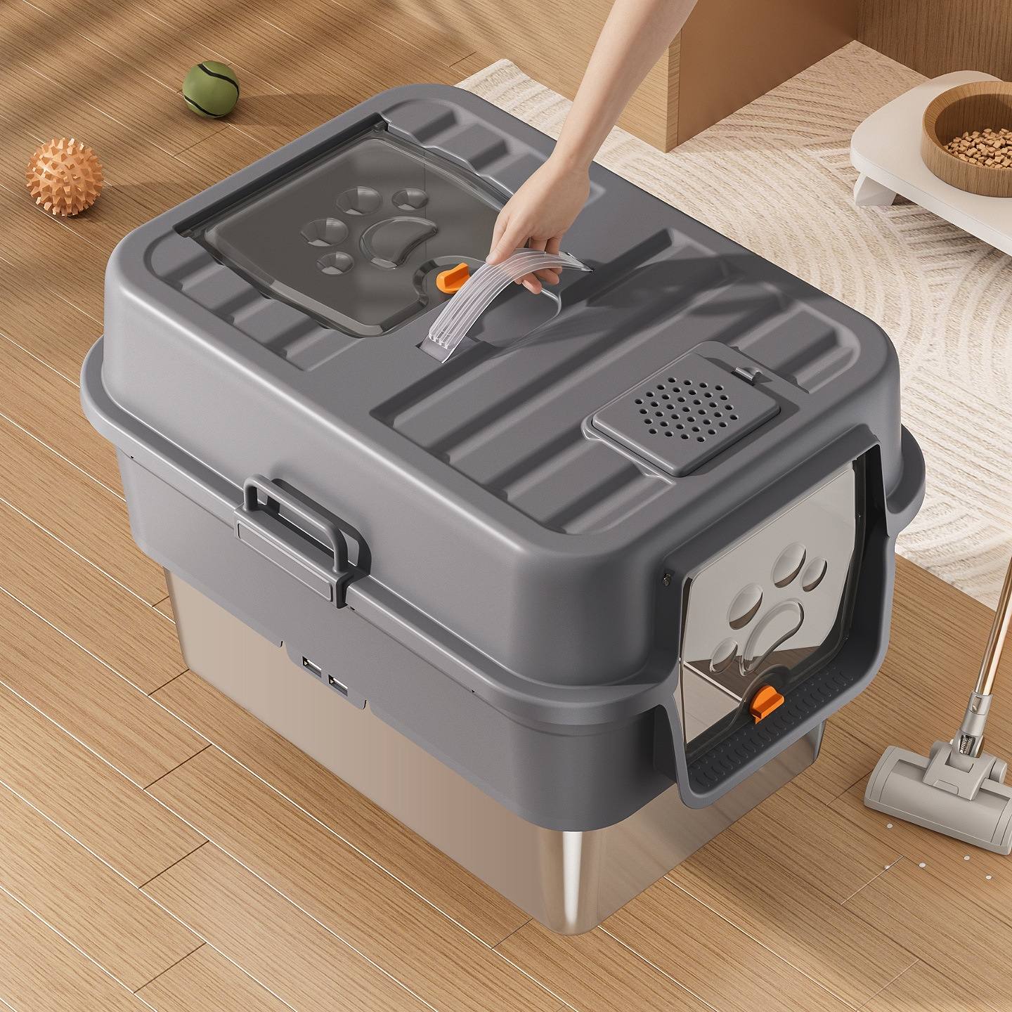 Fully Enclosed Odour-Proof Cat Litter Box
