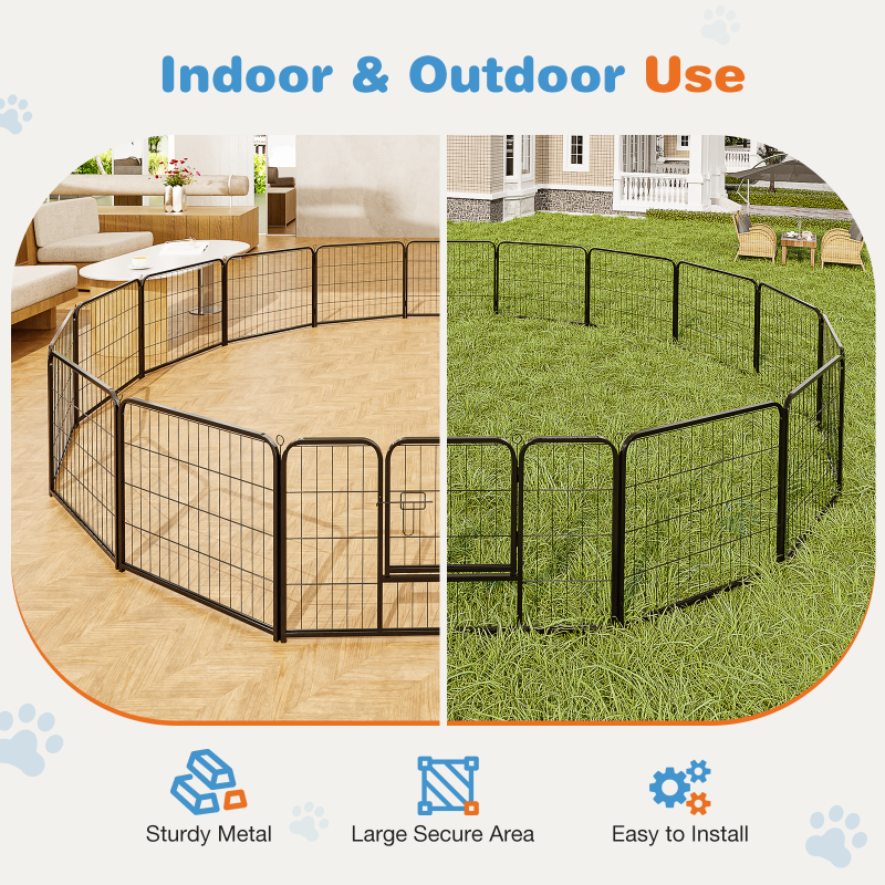 Indoor Metal Dog Playpen Exercise Fence
