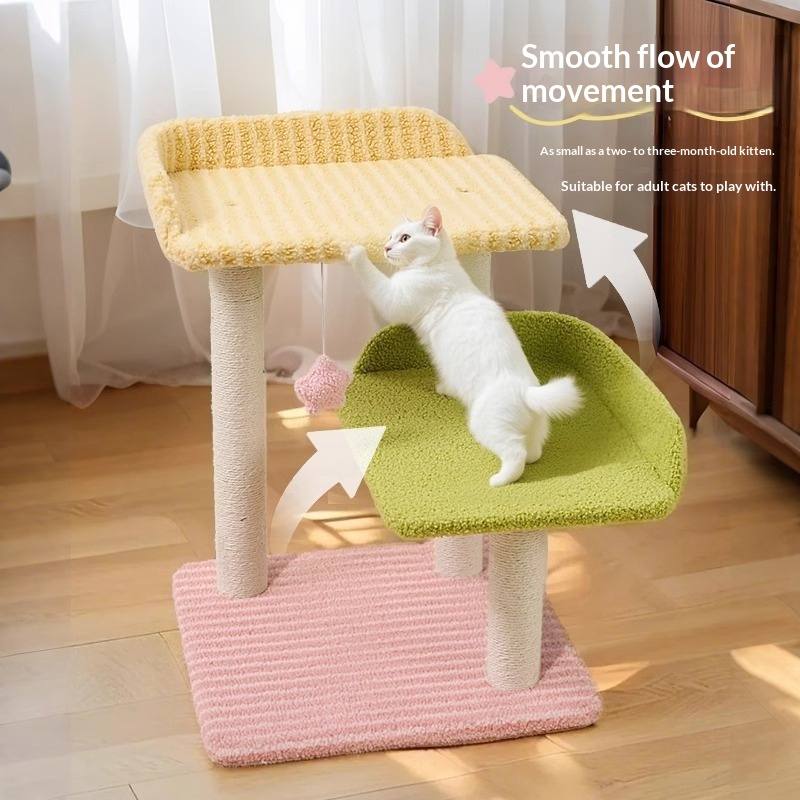 Space-Saving Cat Tree With Bed