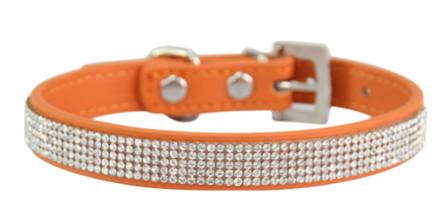 Diamante Embroidered Dog Collar