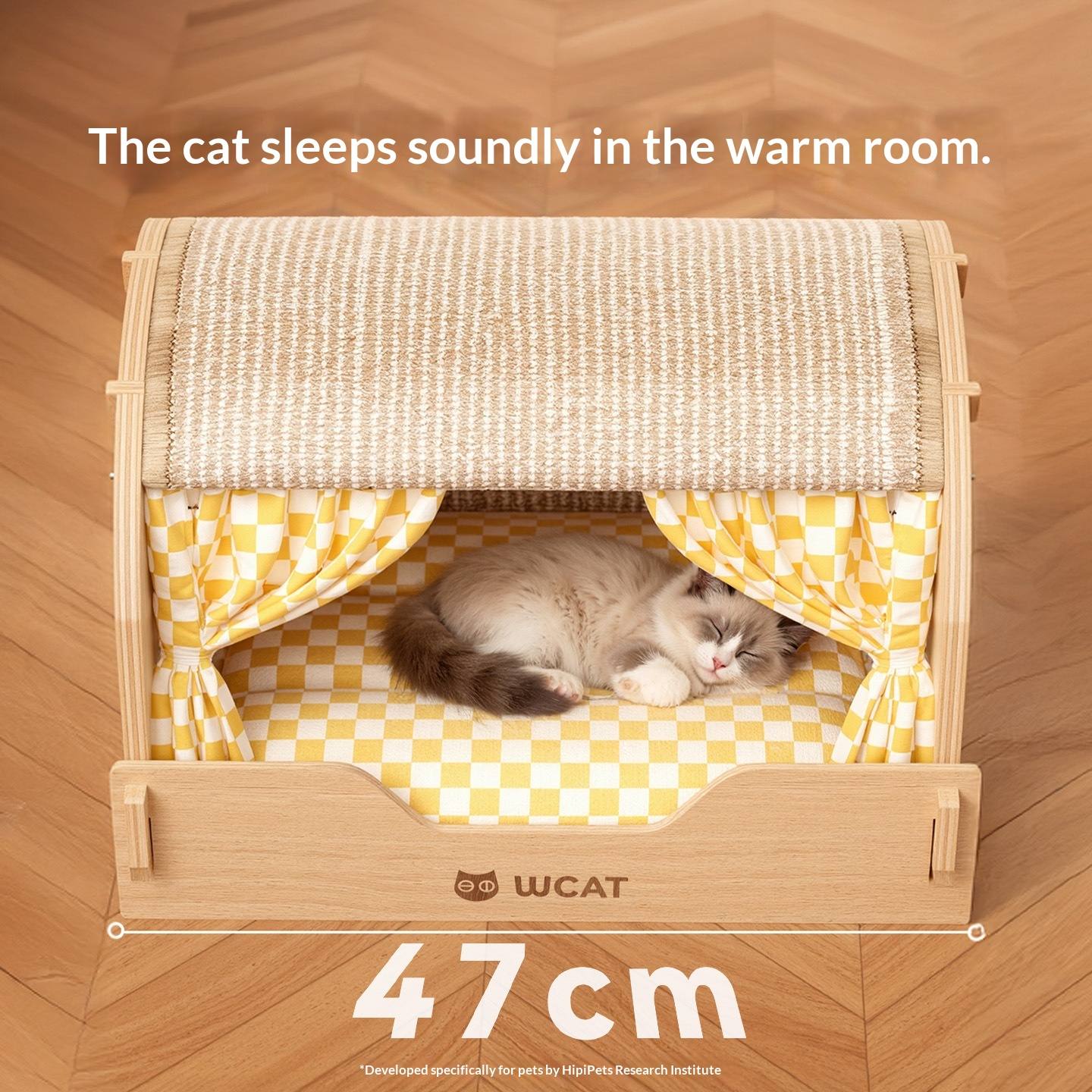 Cat Bed With Scratching Post And Drawer