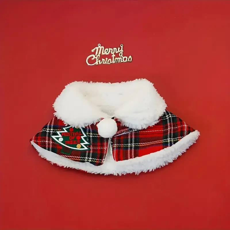 Christmas Pet Cape Warm Shawl