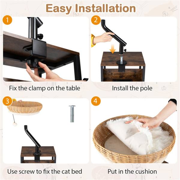 Rotating Desktop Cat Bed Perch