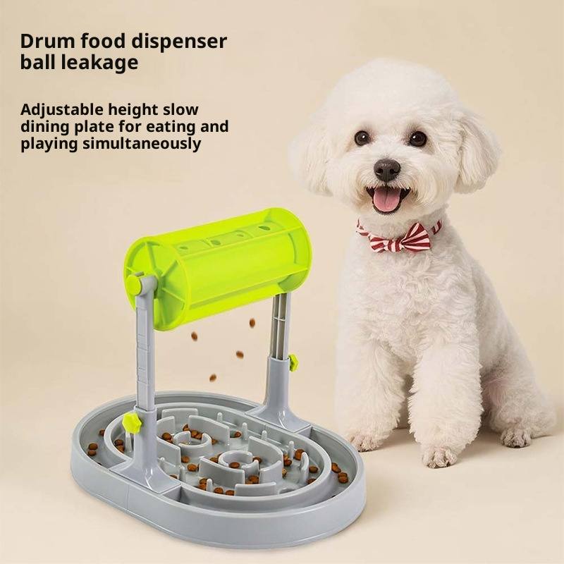Rolling Treat-Dispensing Slow Feeder Bowl