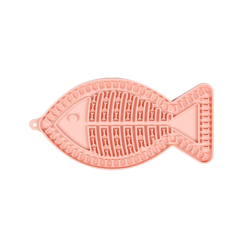Fish-Shaped Cat Lick Mat Slow Feeder