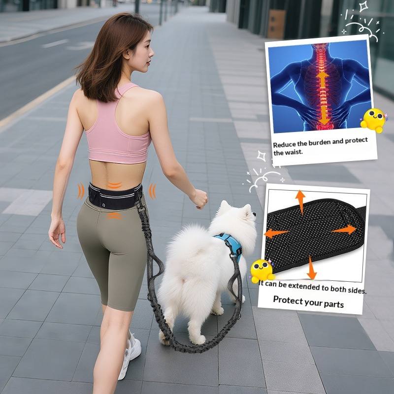 Running Waist Bag With Dog Lead